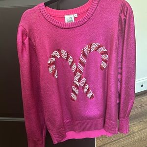 Queen of Sparkles Candy Cane Sweater